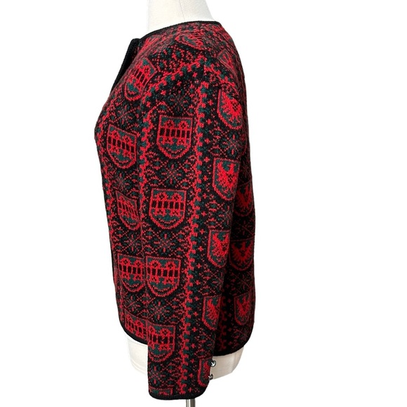 Vintage Womens Wool‎ Knitted Cardigan Open Front Button Sweater - Picture 2 of 12